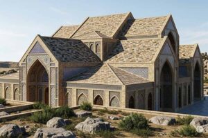 اجرای سنگ نما در سقف