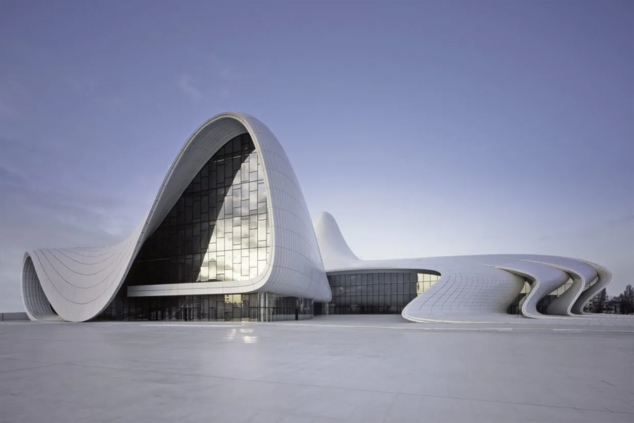 نما پارامتریک مرکز فرهنگی حیدر علی‌اف (Heydar Aliyev Cultural Center) باکو آذربایجان