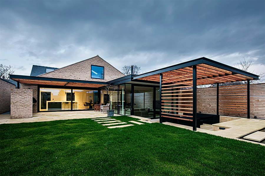 نمای ساختمان ساده یک طبقه