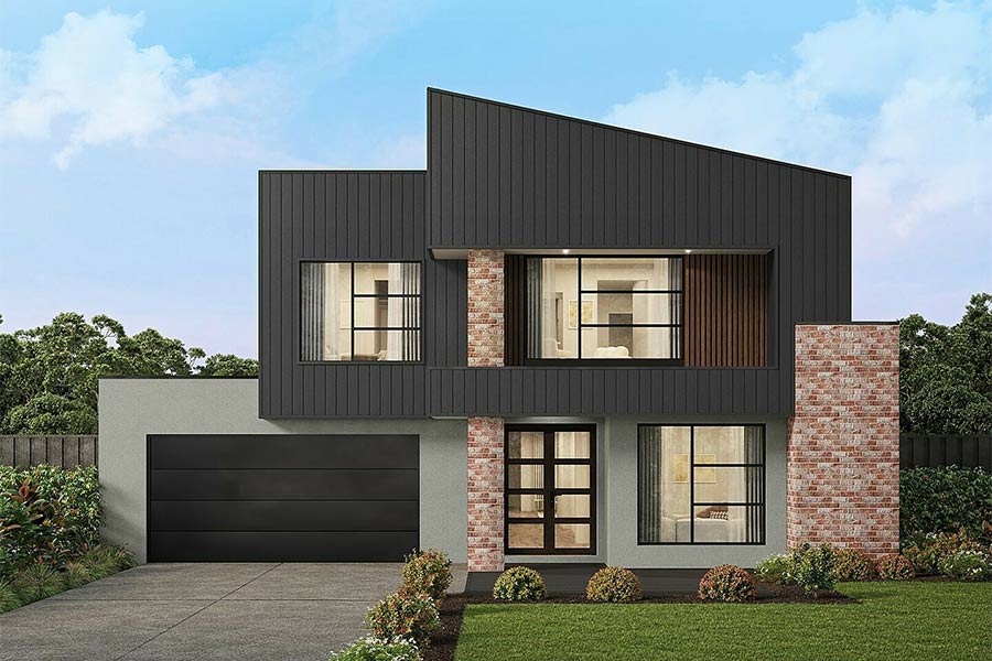 طراحی نمای ساختمان دو طبقه