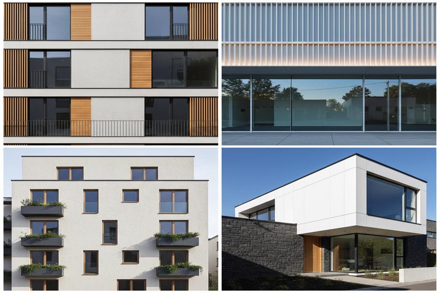 نمای ساختمان ساده و شیک