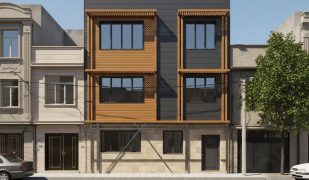 نمای ساختمان دو طبقه